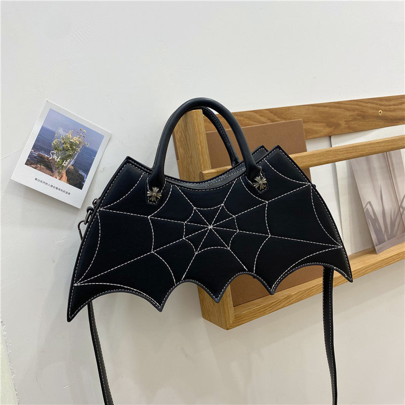 Halloween Spider Web Shape Shoulder Bags Personality Batgirl Tide Pu Handbags Fashion Messenger Crossbody Bag