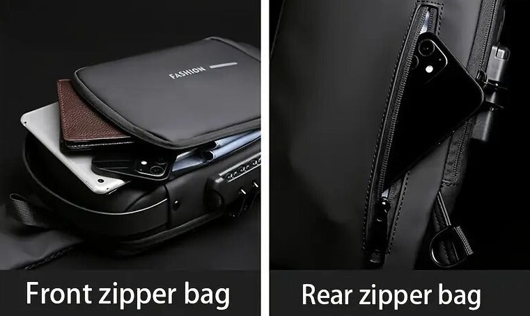 Men's Waterproof Motorcycle Chest Bag, Anti-Theft Shoulder Bag, Durable Oxford Fabric Outdoor Bag-FREE USA SHIPPING