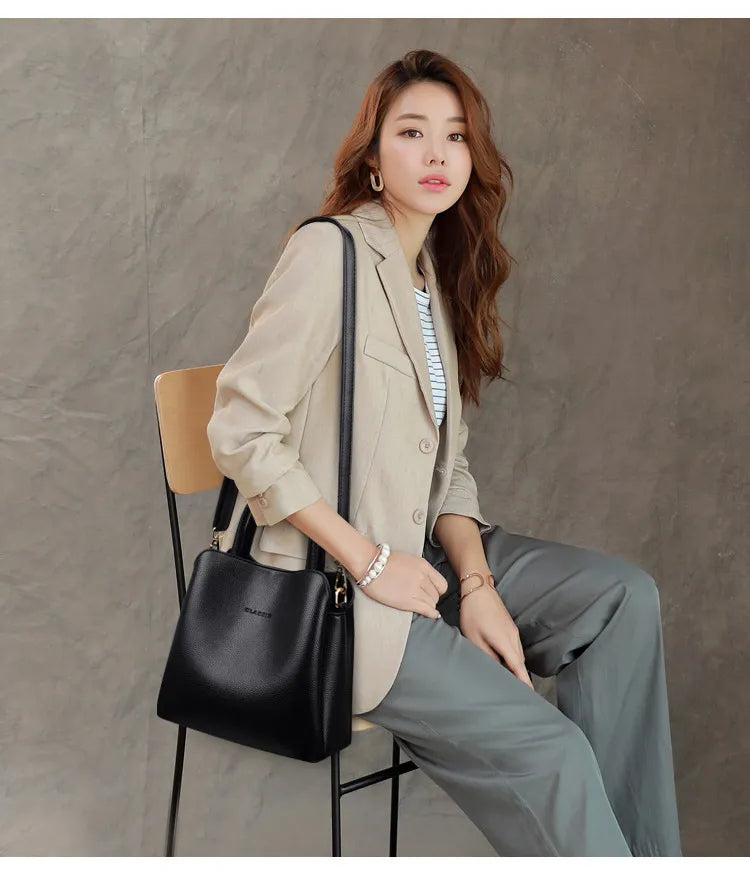 Soft leather handbag