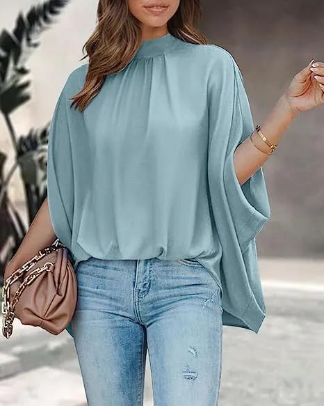 Oversized Top Batwing Sleeve Tarpaulin For Women