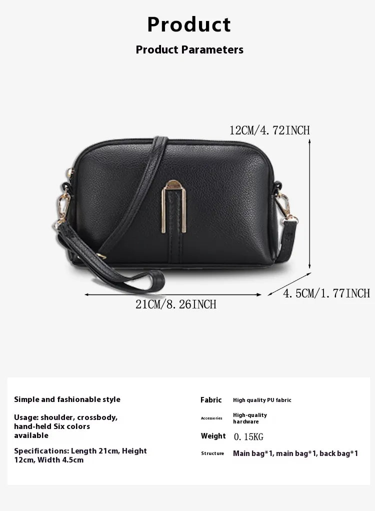 Women's Solid Color Mobile Phone Simple Messenger Bag