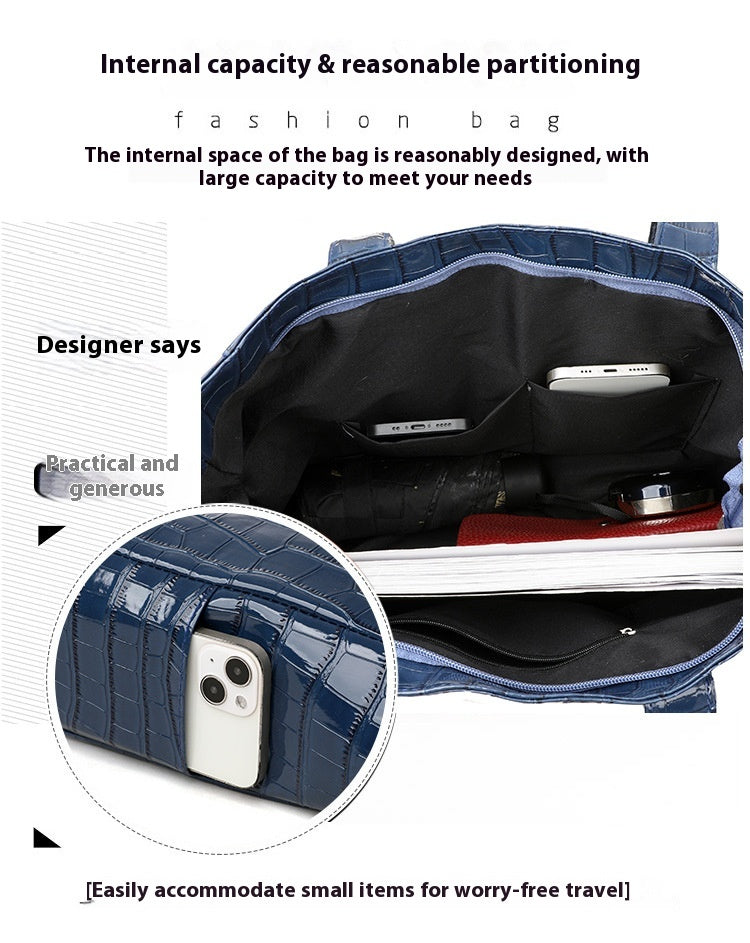 Korean Style Stylish Simple And Versatile European And American Commuters' Tote Bag