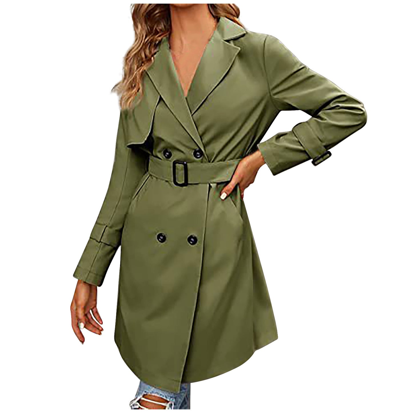 Women's Double-row Slim Fit Coat Overcoat