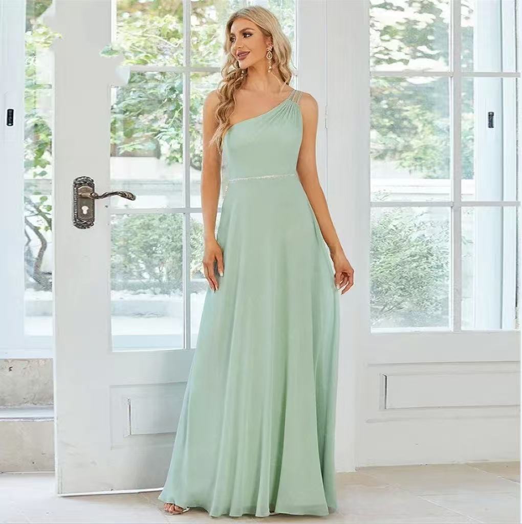 High-Grade One-shoulder Slim-fit Dress For Women Dress