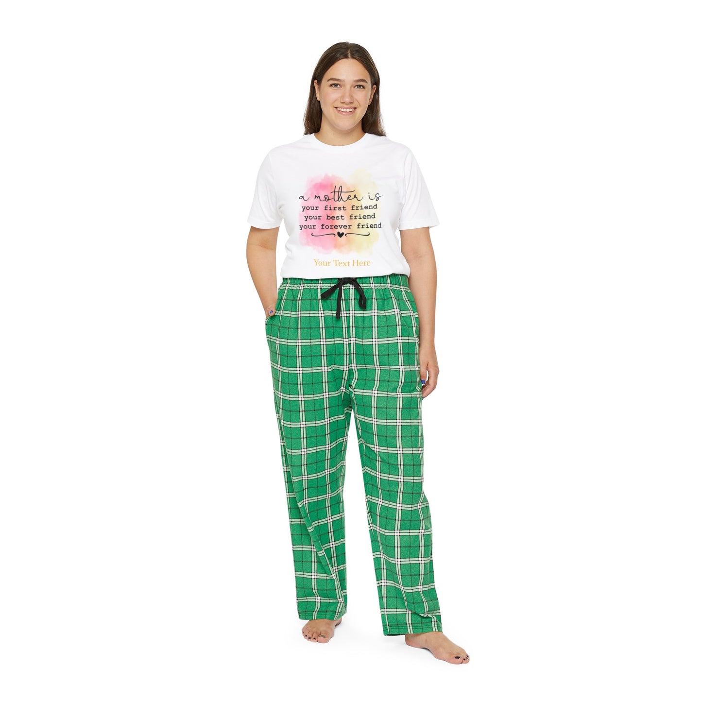 Women's Short Sleeve Pajama Set - Personalize With Colorful MOM Messages