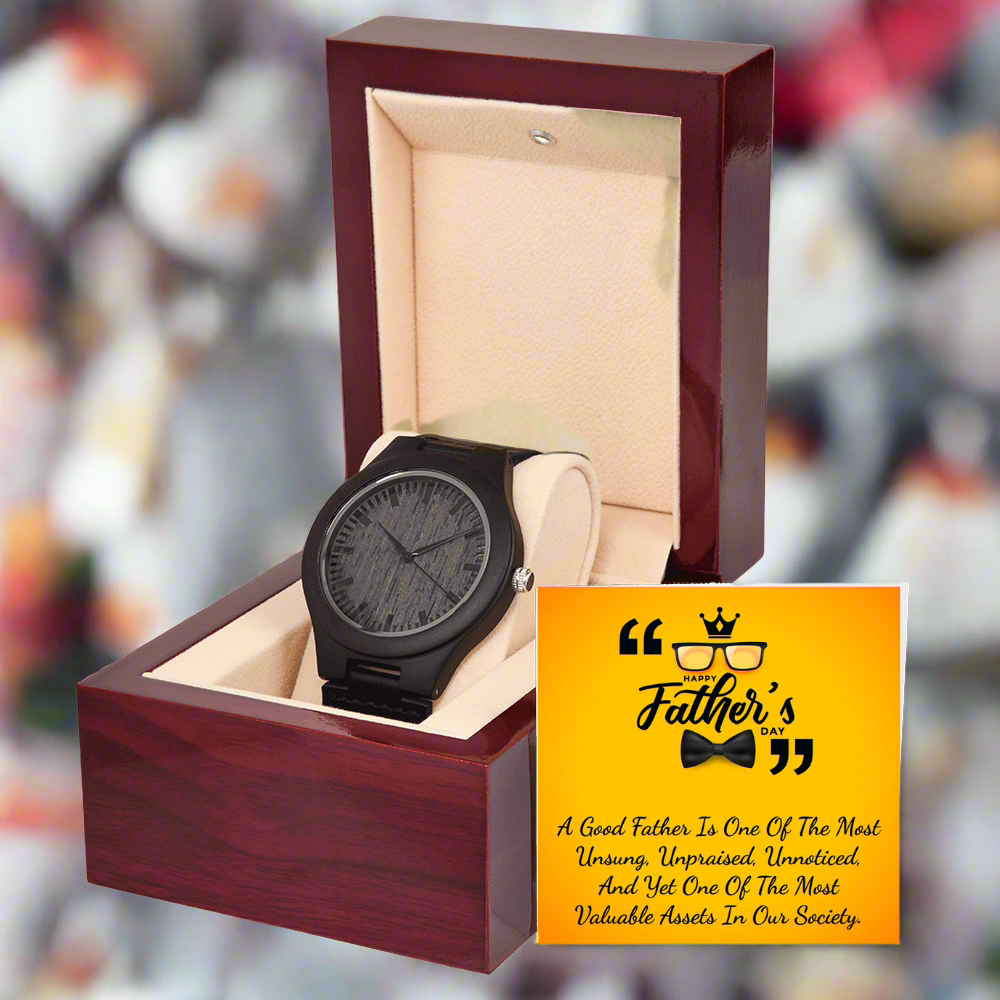 Wooden Watch + MC (NO ENGRAVING)- Customize With DAD Messages