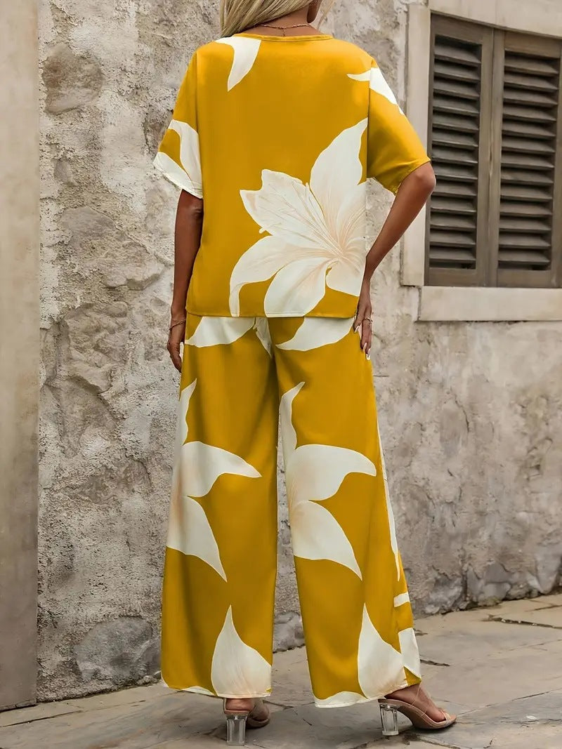 Printed Fashion Polyester Women's Suit