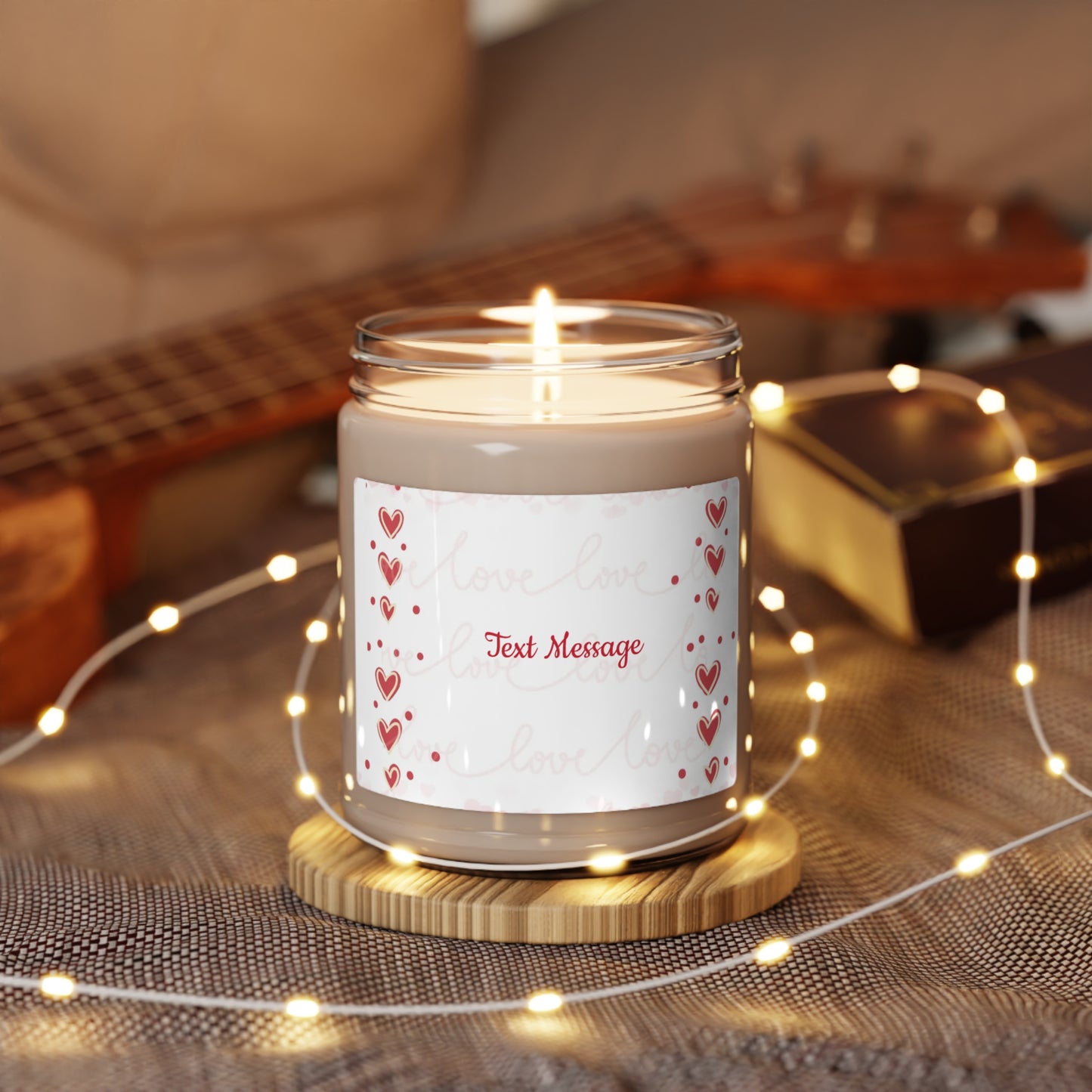 Scented Soy Candle, 9oz - personalize With Valentine Themes