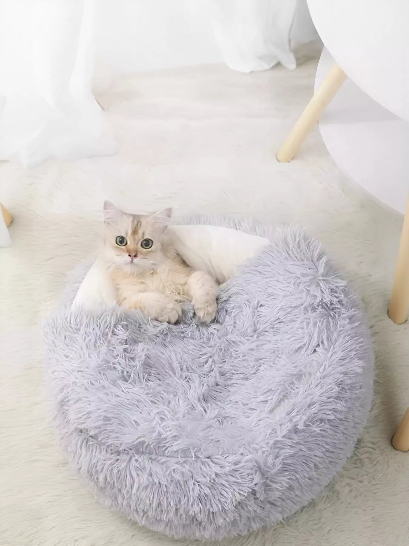 Round Plush Calming Pet Nest
