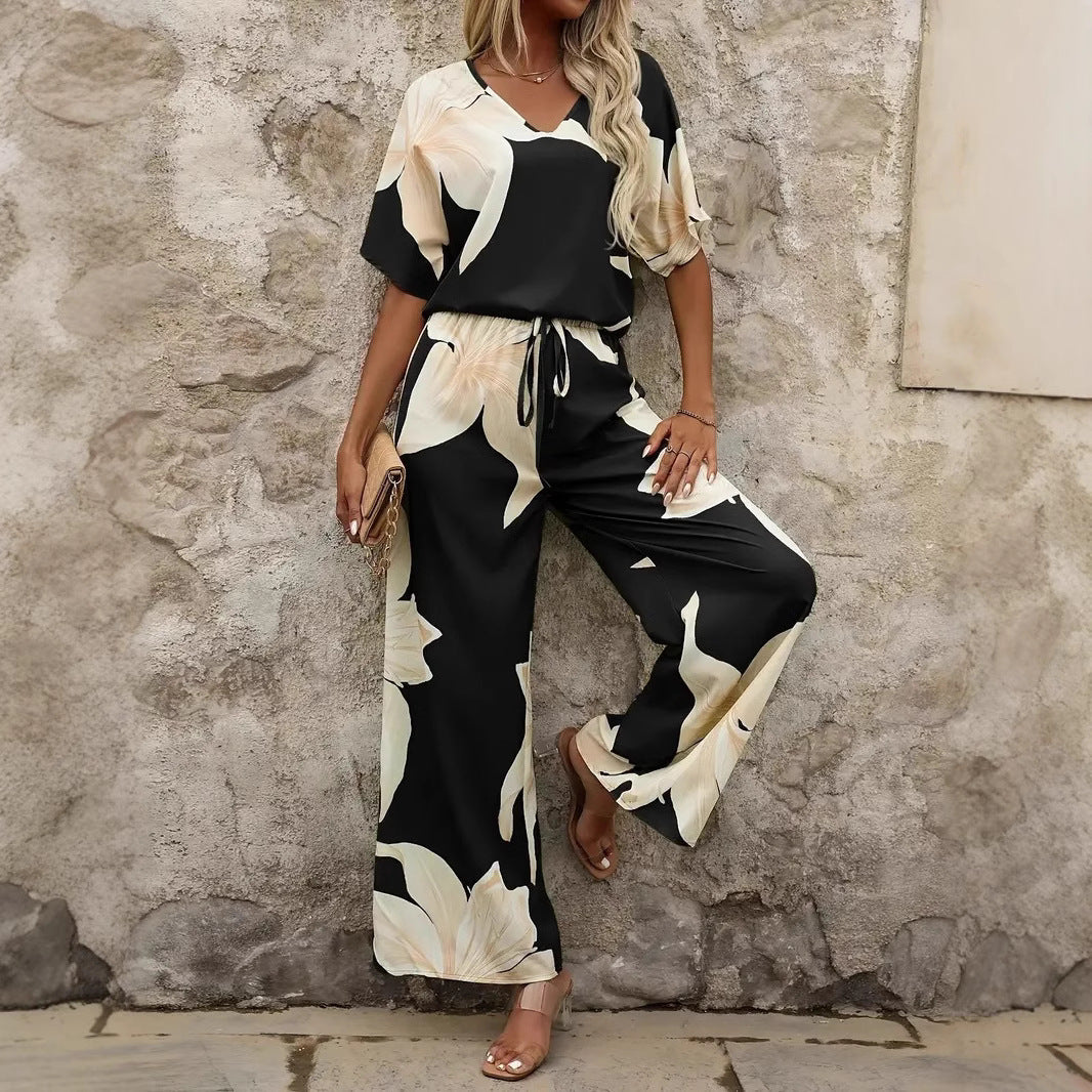 Printed Fashion Polyester Women's Suit