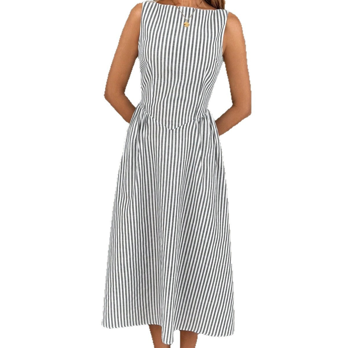 Women's Casual Sleeveless Pocket Fashion Dress