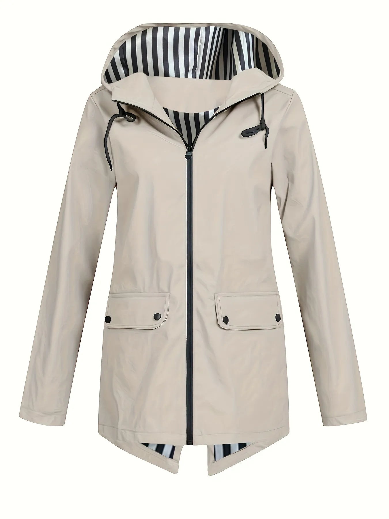 Women's Zipper Hooded Outdoor Windproof Thin Coat
