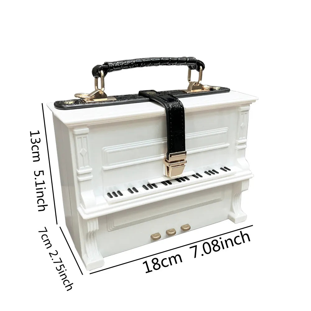 Piano Acrylic Box Shoulder Crossbody Bag