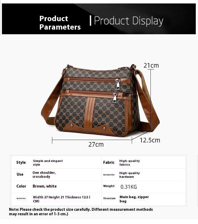 Women's Large-capacity Stitching Pattern Bag