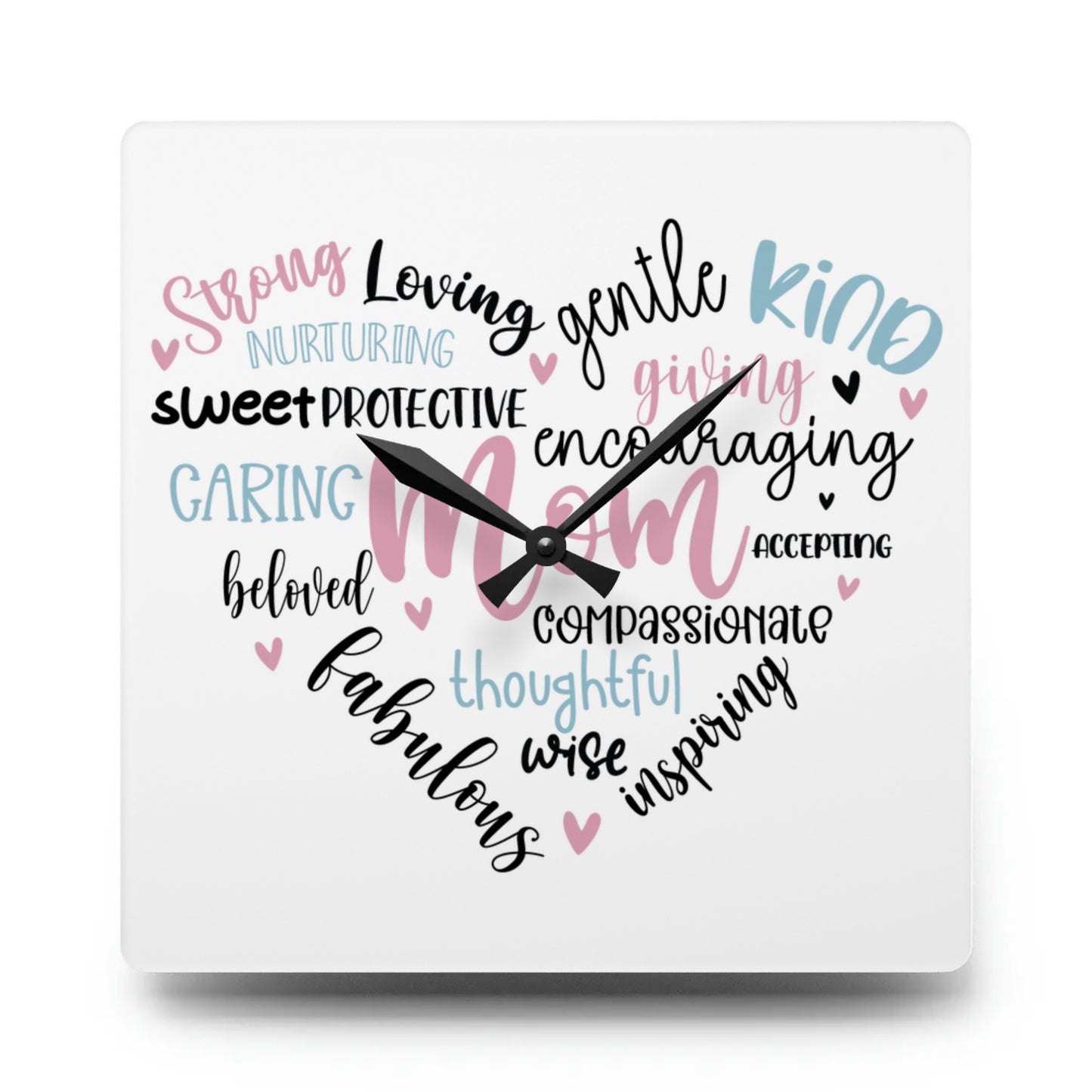 Acrylic Wall Clock - Personalize With Family Messages