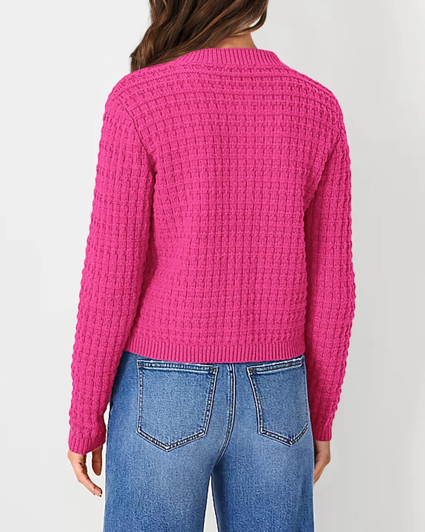 Women's Solid Color Commute Knitted Cardigan Casual Sweater Coat