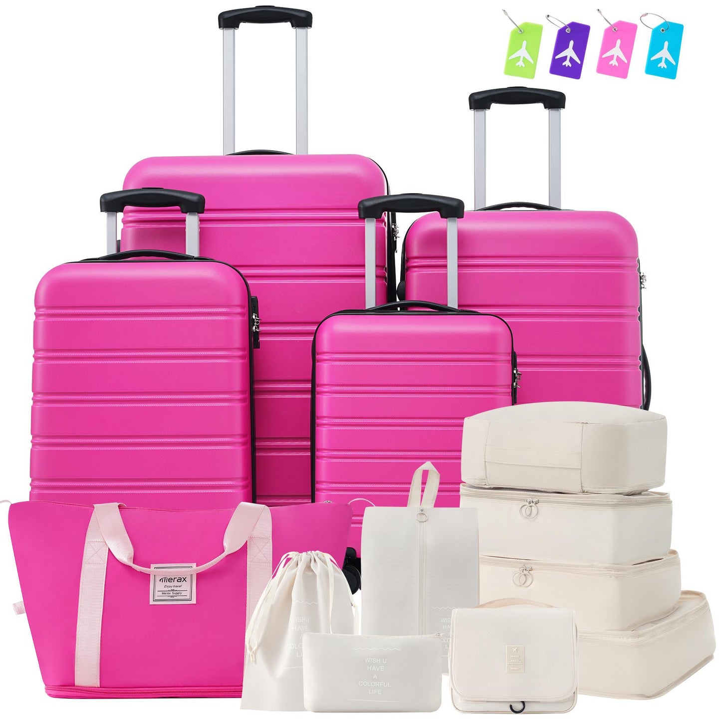 4-Piece Hardshell Luggage Set – Lightweight Suitcases (16", 20", 24", 28") with Free USA Shipping