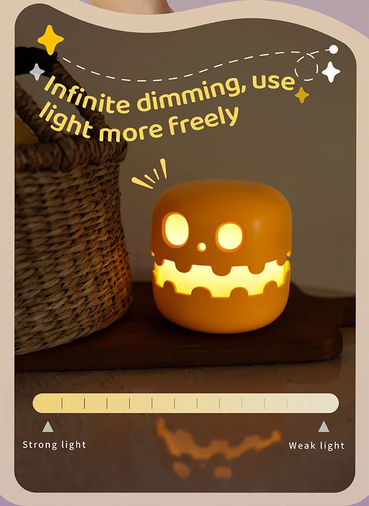 Pumpkin Lamp Bedside Halloween Funny Decoration Ambience Light