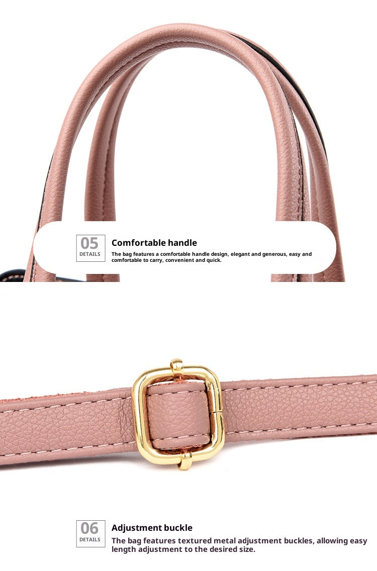 Large Capacity Versatile Women's Bag With Lychee Texture