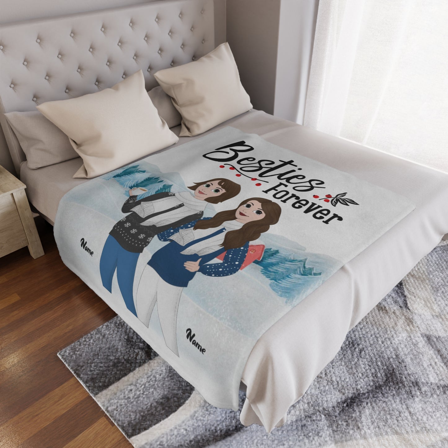 Microfiber Blanket - Personalized Gift For Besties