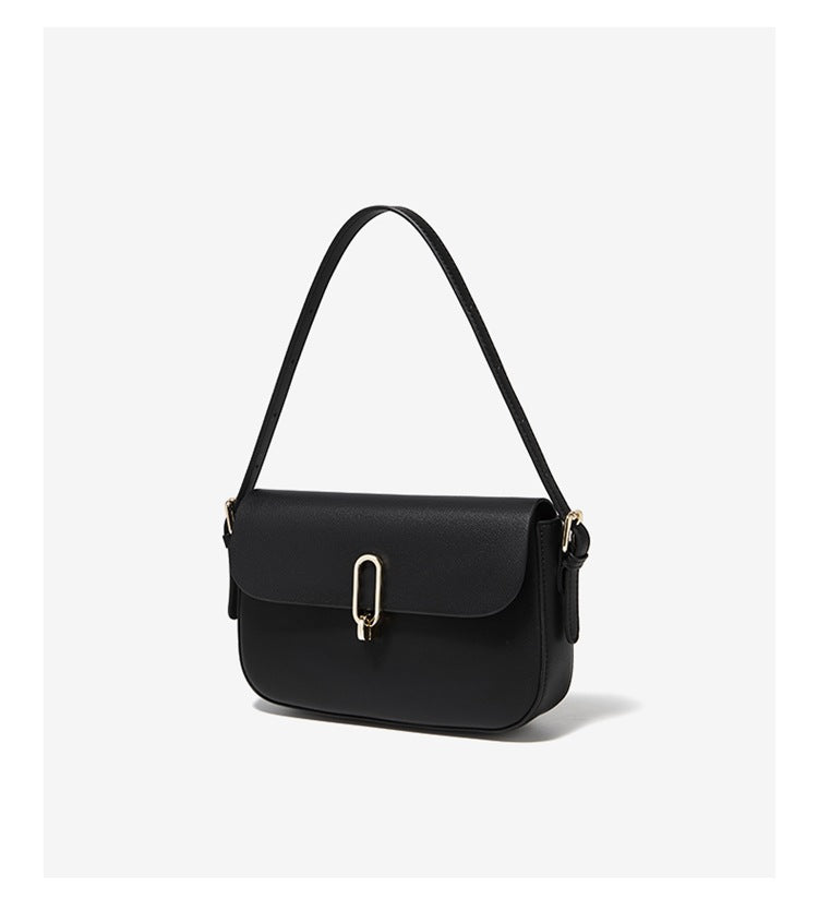Two-layer Cowhide Genuine Leather Square Shoulder Messenger Bag
