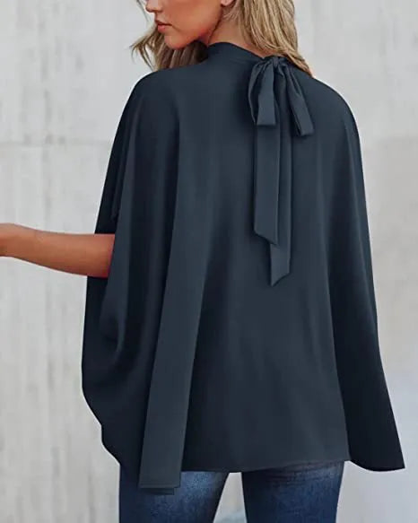 Oversized Top Batwing Sleeve Tarpaulin For Women
