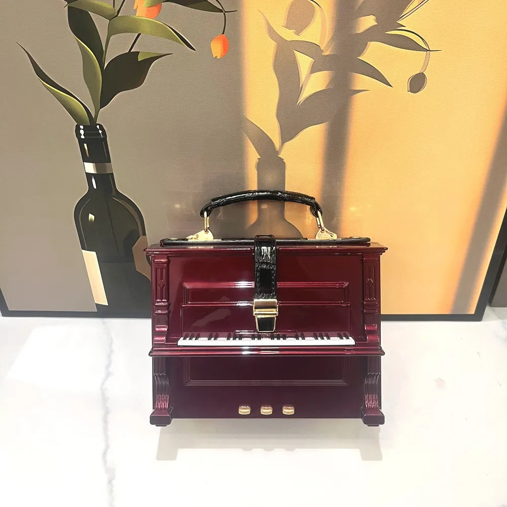 Piano Acrylic Box Shoulder Crossbody Bag