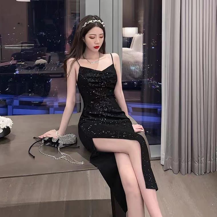 Slim Fit Slimming French Strap Dress Women