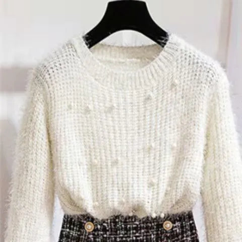 Two-piece Beaded Sweater Skirt