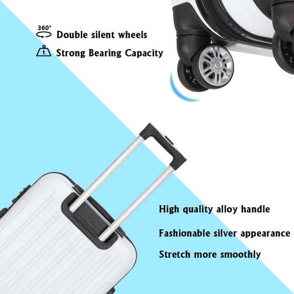 Vertical Pattern Three-in-one Trolley Case With Handle And Universal Wheels- FREE USA SHIPPING