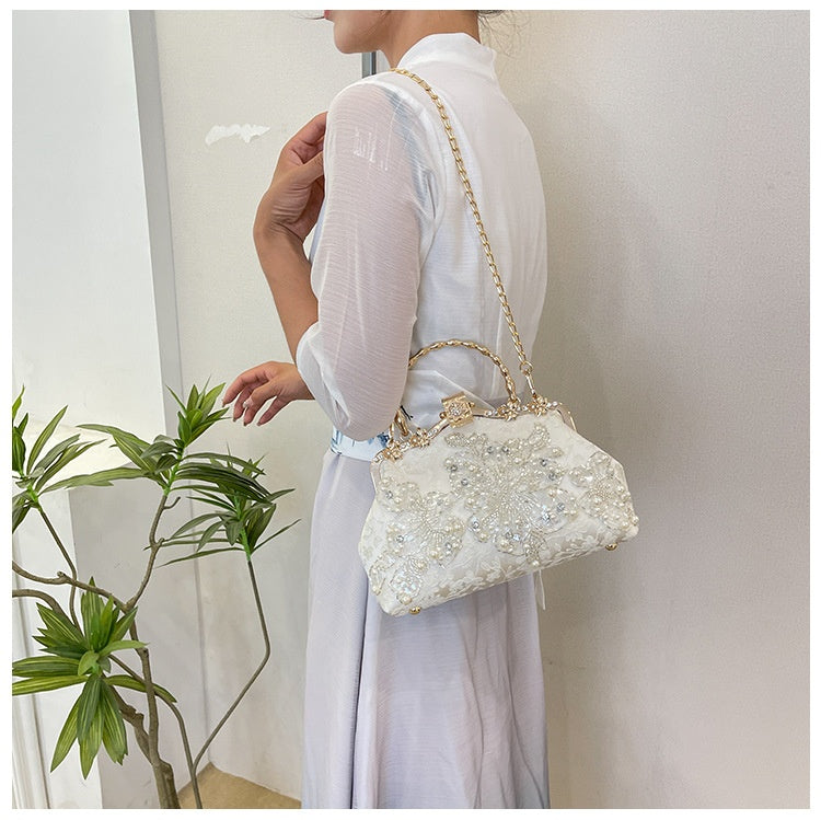 Pearl Embroidered Fashion Handbag