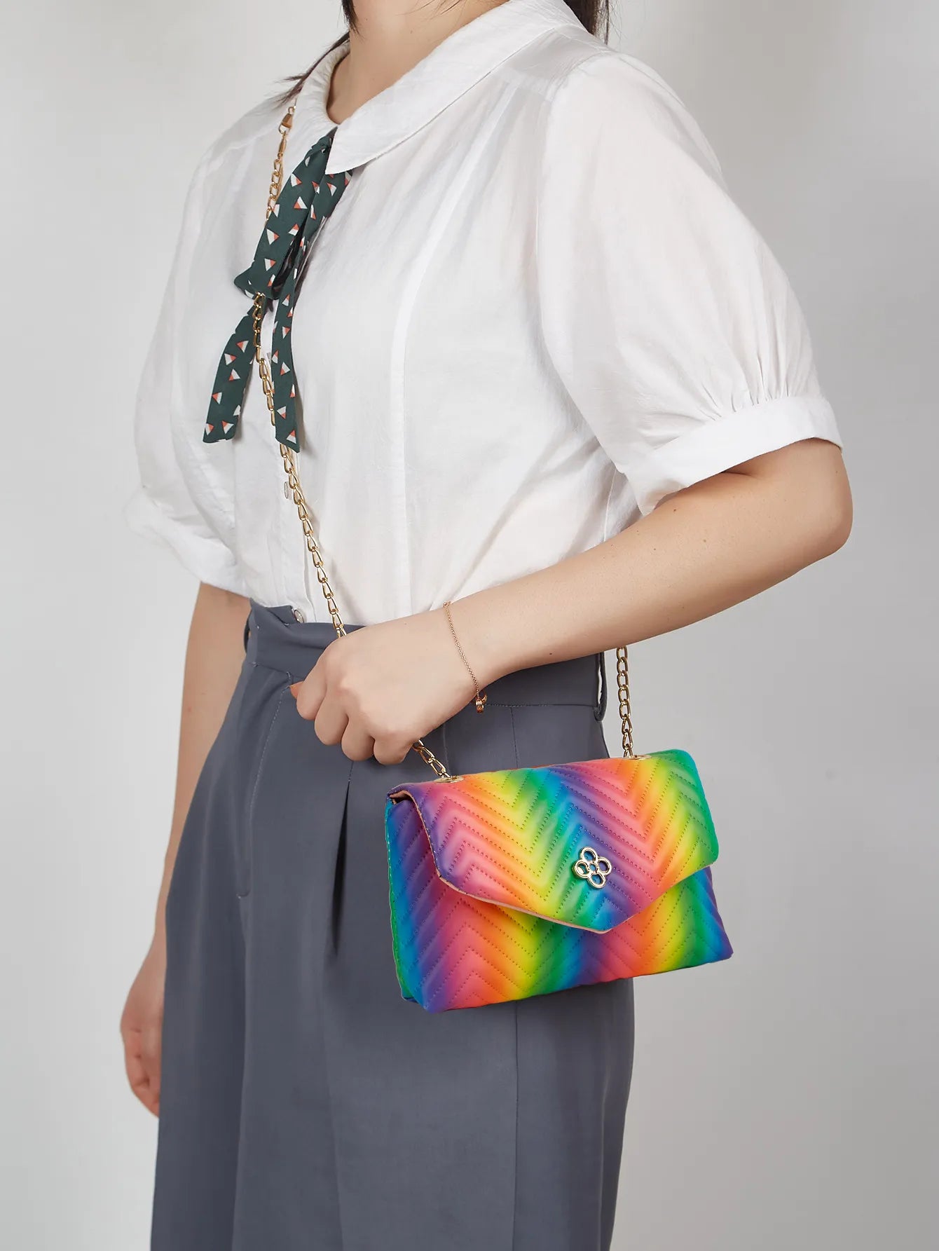 New Contrast Color Polyester Suitable For Portable Travel Lipstick Cosmetics Women's Bag