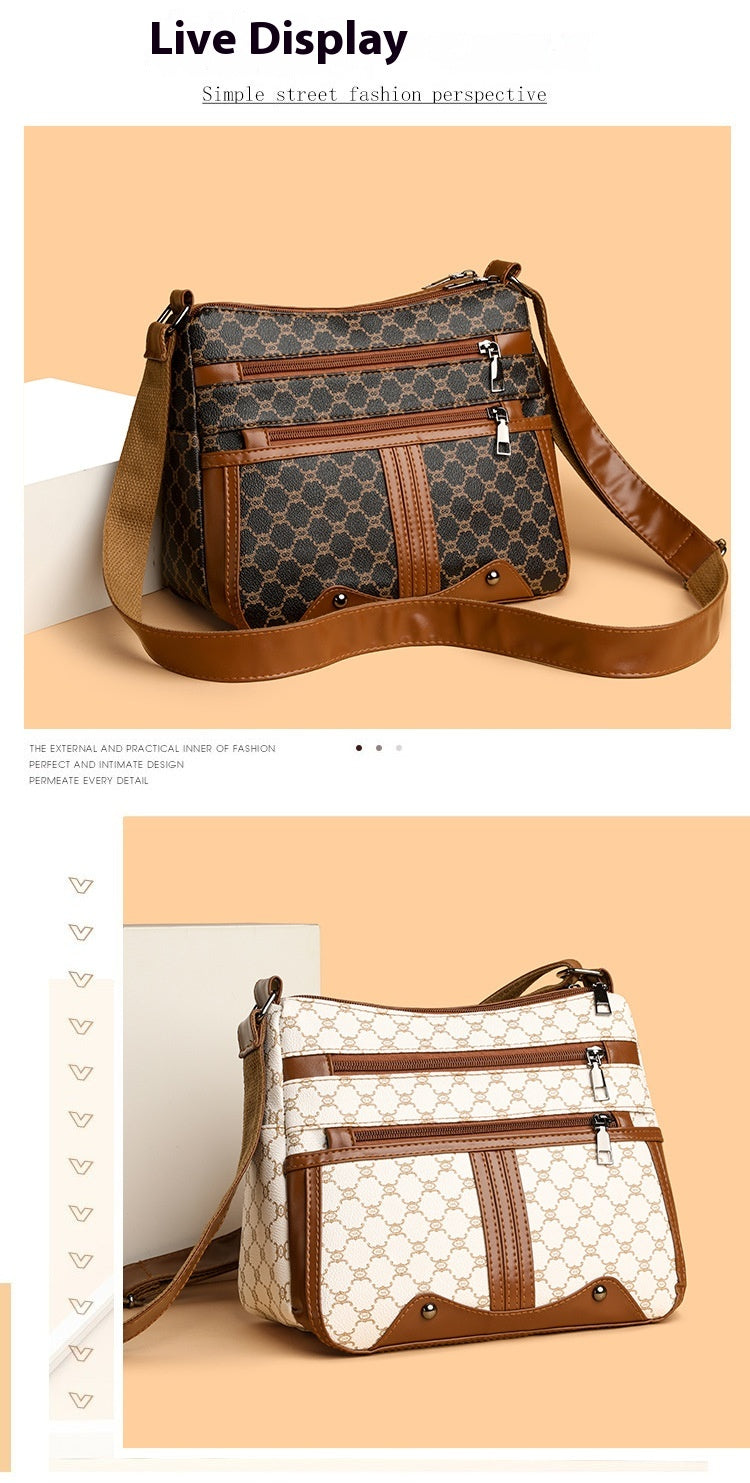 Women's Large-capacity Stitching Pattern Bag