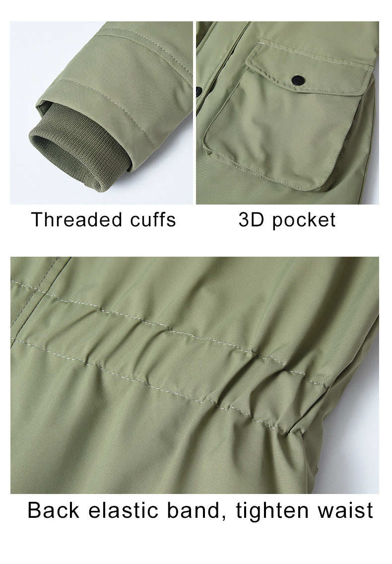 European Size Thickened Velvet Cotton Clothes Female Casual Hooded Coat