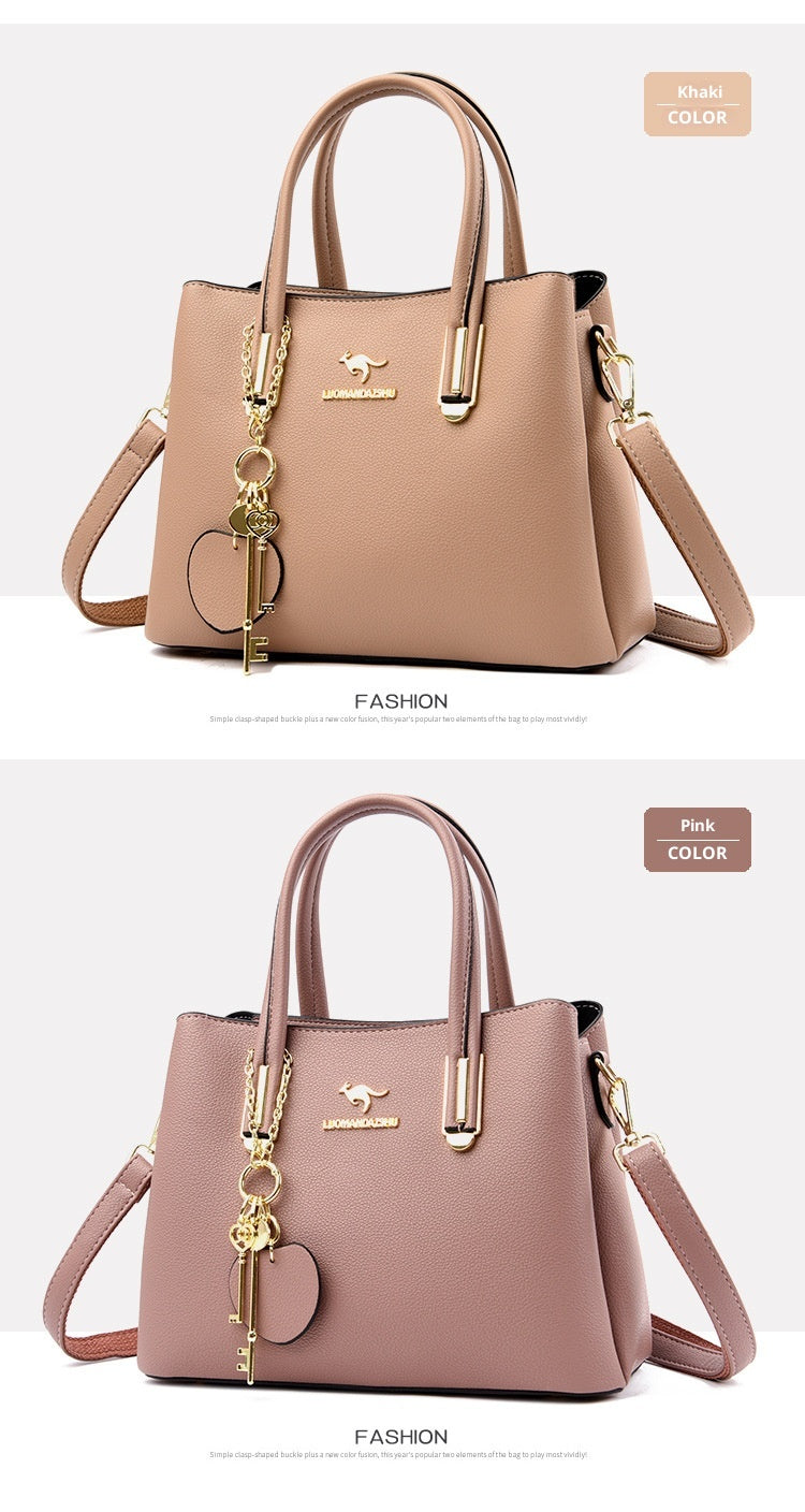 Large Capacity Versatile Women's Bag With Lychee Texture