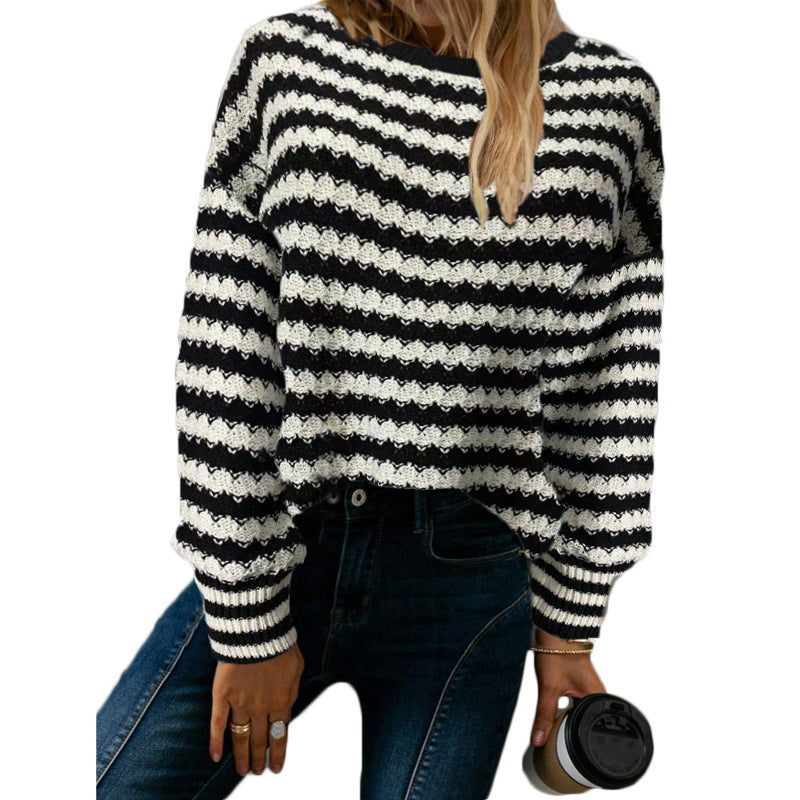 New Wish Loose Round Neck Pullover Knitted Sweater