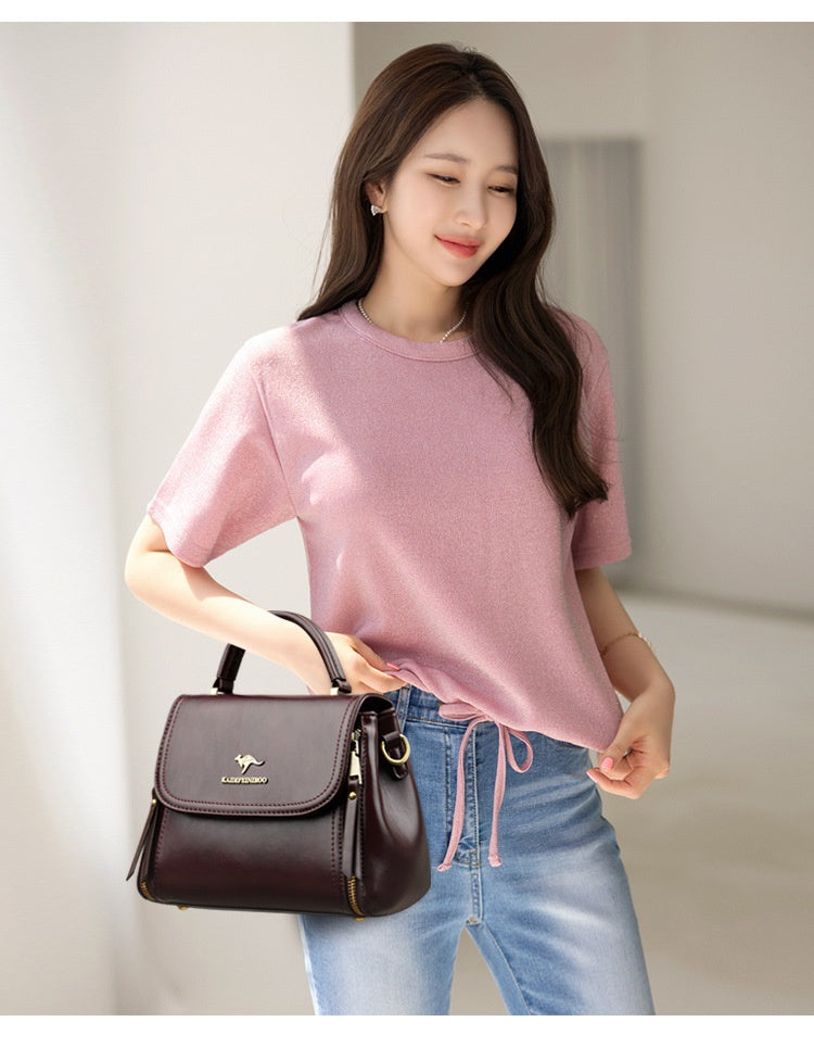Retro High-end Textured Tote And Shoulder Bag