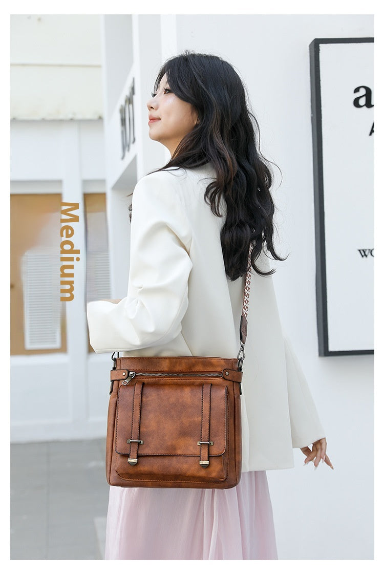 Women's Shoulder Personality Large Capacity Multi-pocket Bucket Bag