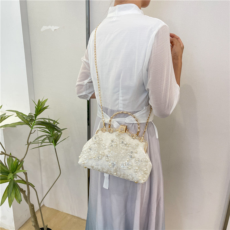 Pearl Embroidered Fashion Handbag