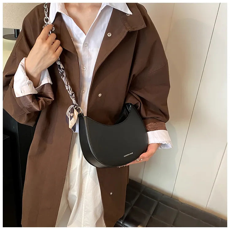 Simple All-match Retro Fashion Shoulder Trendy Small Saddle Bag