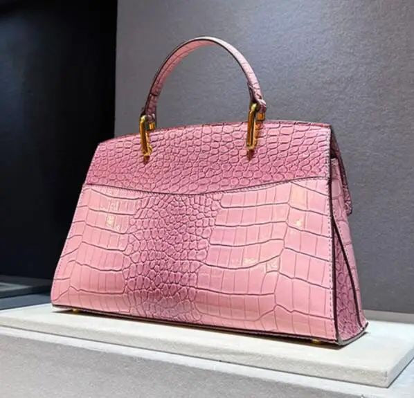 Crocodile-pattern Leather Handbag Shoulder Bag And Crossbody Bag