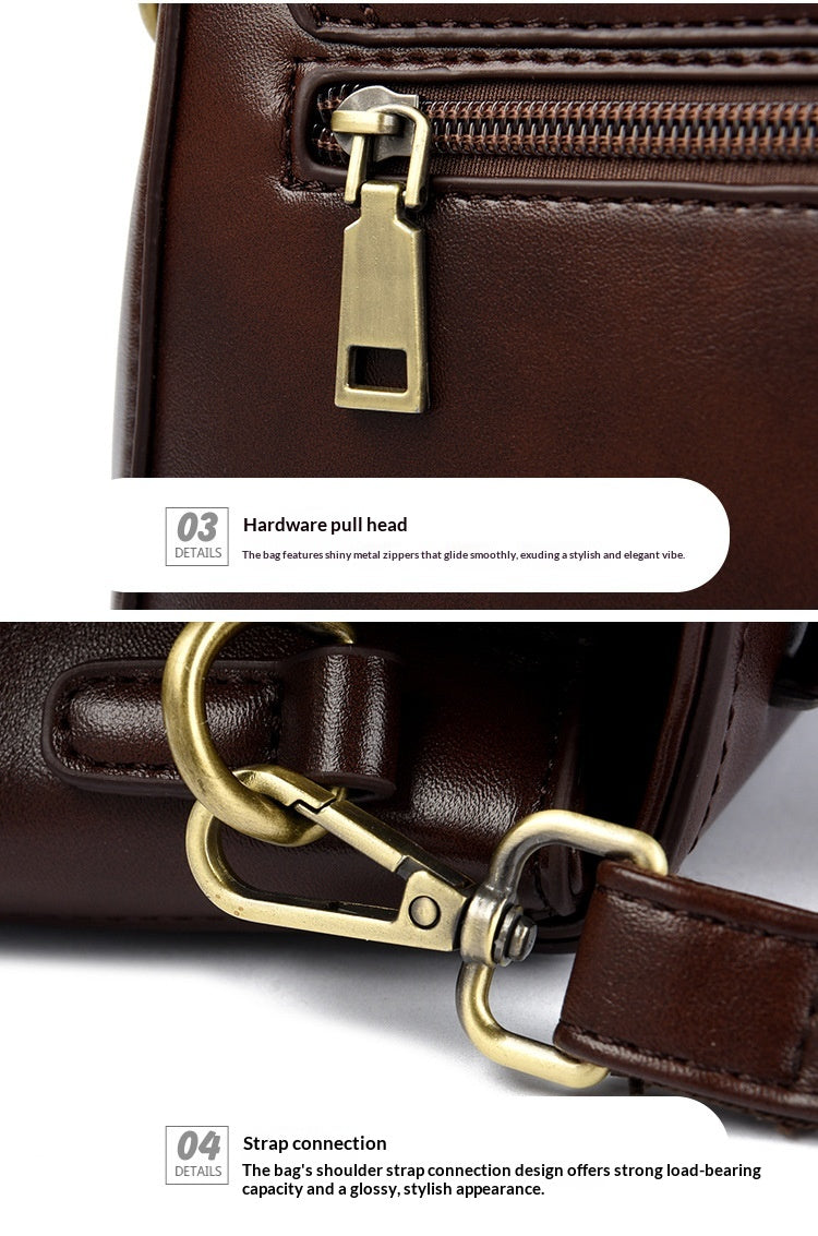 Retro High-end Textured Tote And Shoulder Bag