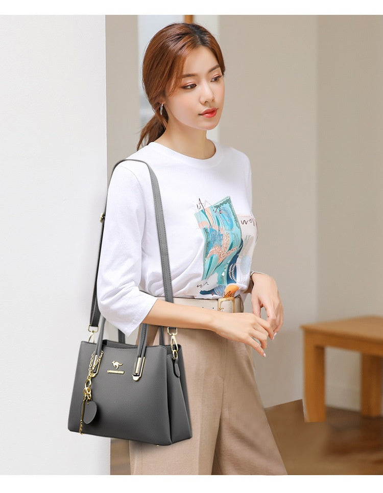 Large Capacity Versatile Women's Bag With Lychee Texture