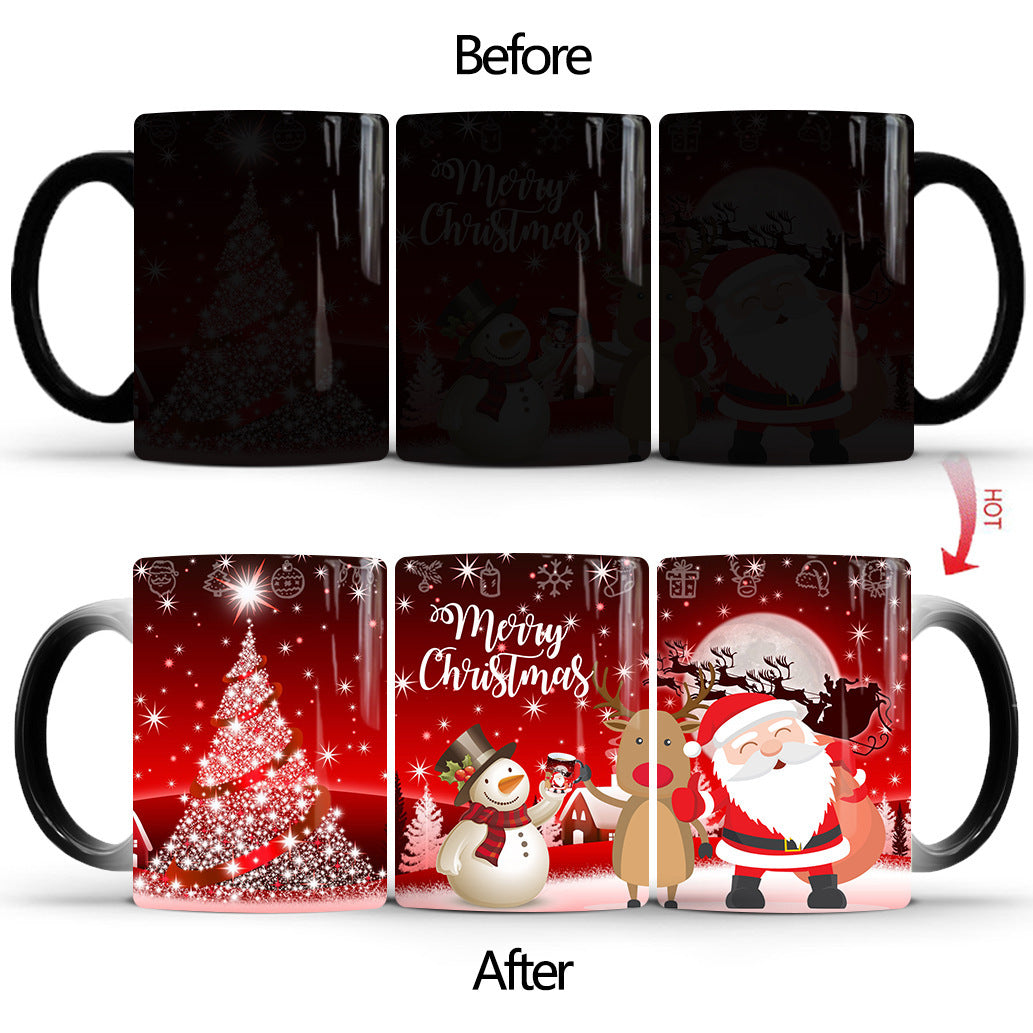 Christmas Color-changing Mark Ceramic Thermal Magic Coffee Tea Cup