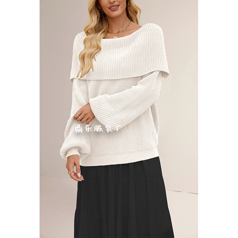 Loose Off Shoulder Pullover Top Sweater