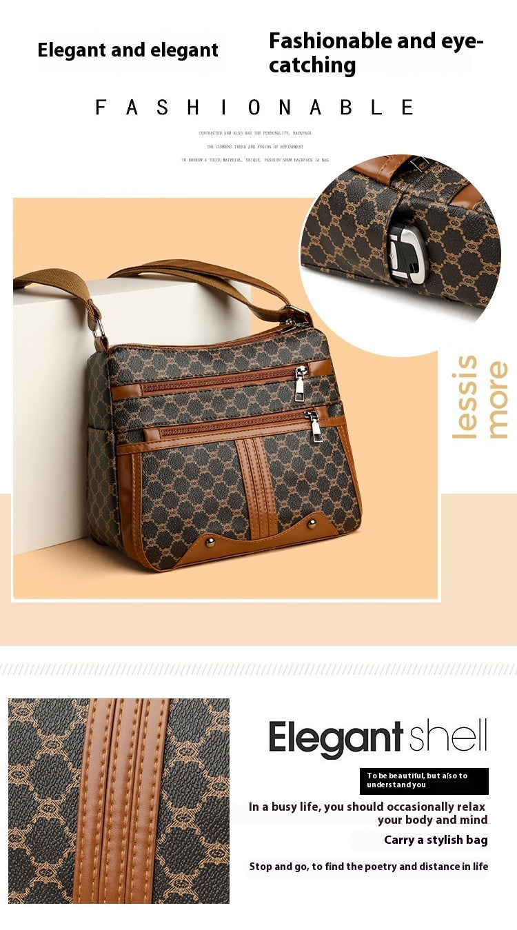 Women's Large-capacity Stitching Pattern Bag