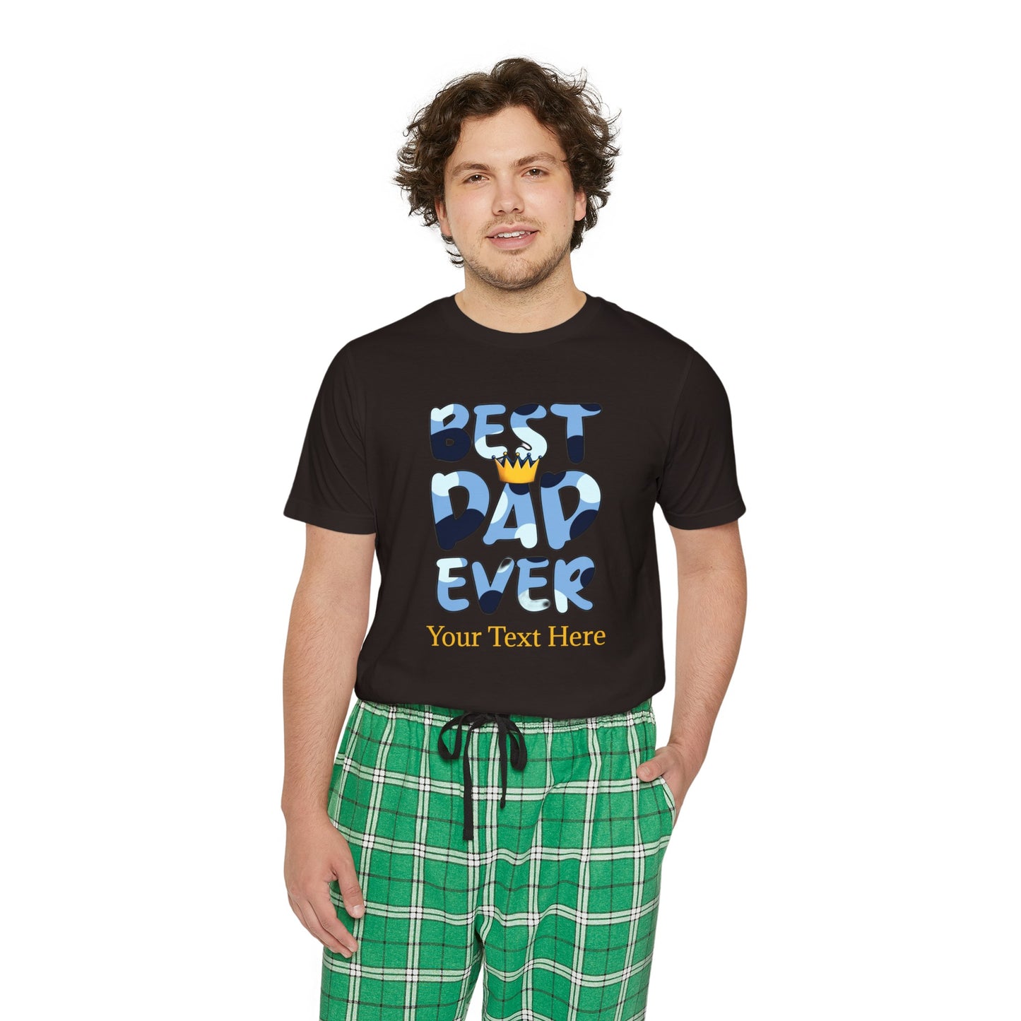 Men's Short Sleeve Pajama Set - Personalize With DAD Messages