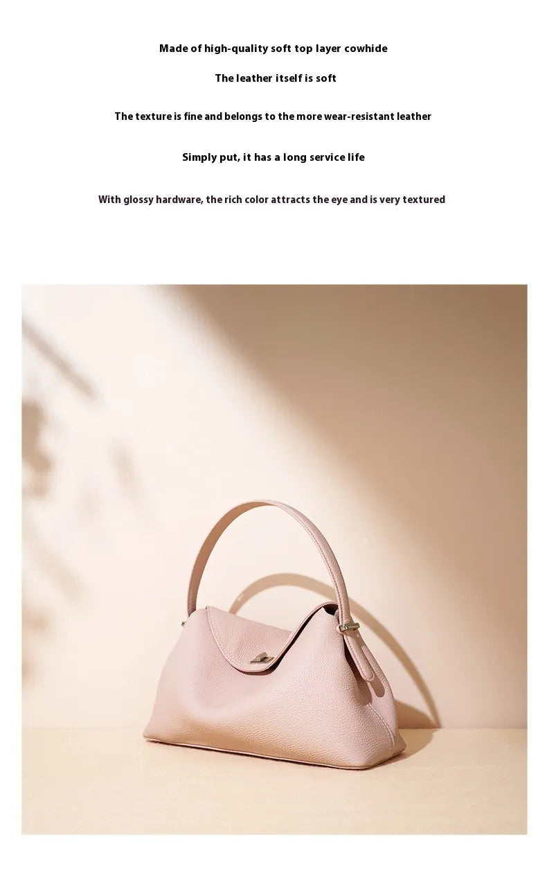 Shoulder Messenger Bag Fashionable All-match Bag Cowhide Leather
