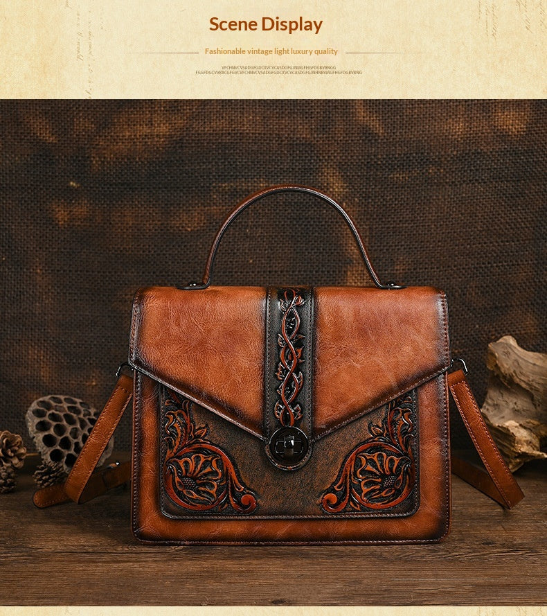 Dual-use Hand-embossed And Rubbed-color Craftsmanship For A Stylish Look