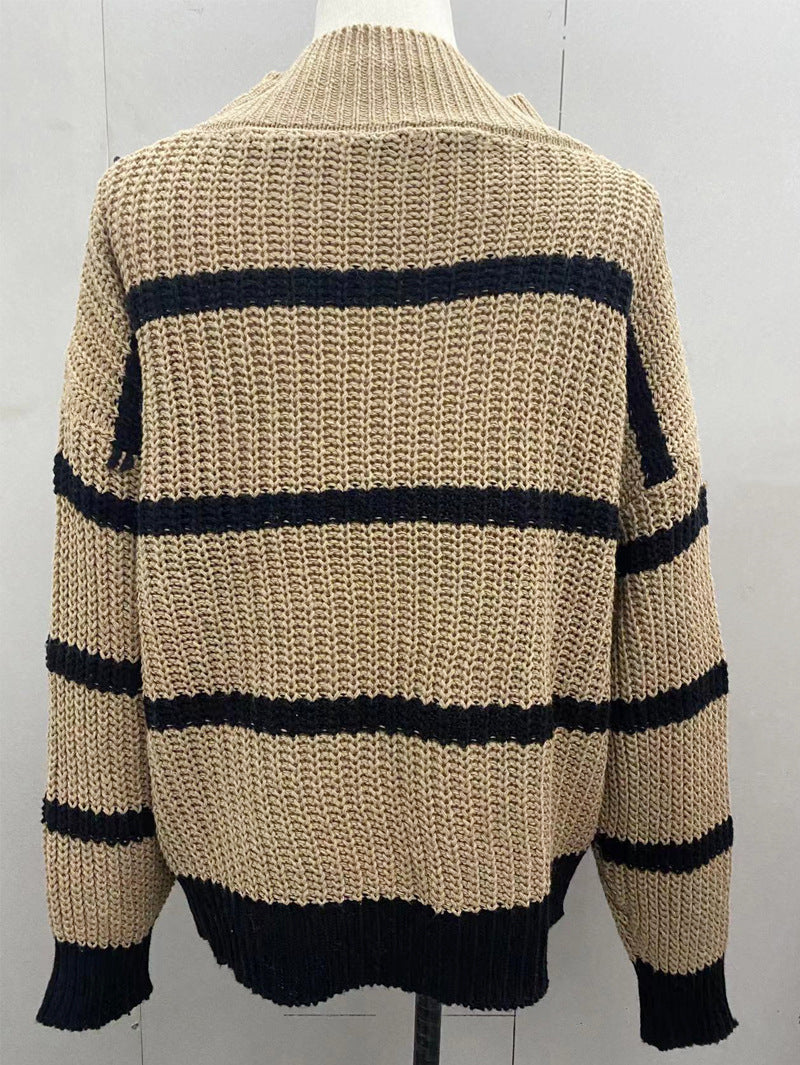 Women's Loose Knitted Pullover Sweater Coat